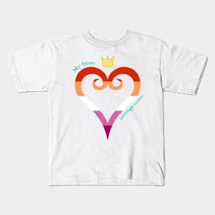 Lesbian Pride Heart Kids T-Shirt